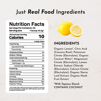 JUST INGREDIENTS Electrolytes  Hydration Powder  10 Stick Packets