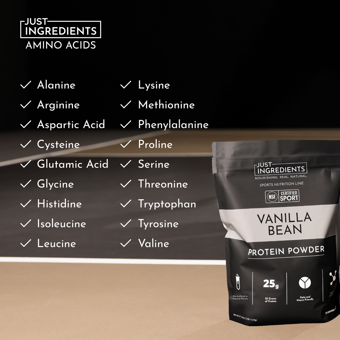 JUST INGREDIENTS Protein Powder, 20 Servings, Supports Muscle Recovery & Energy*