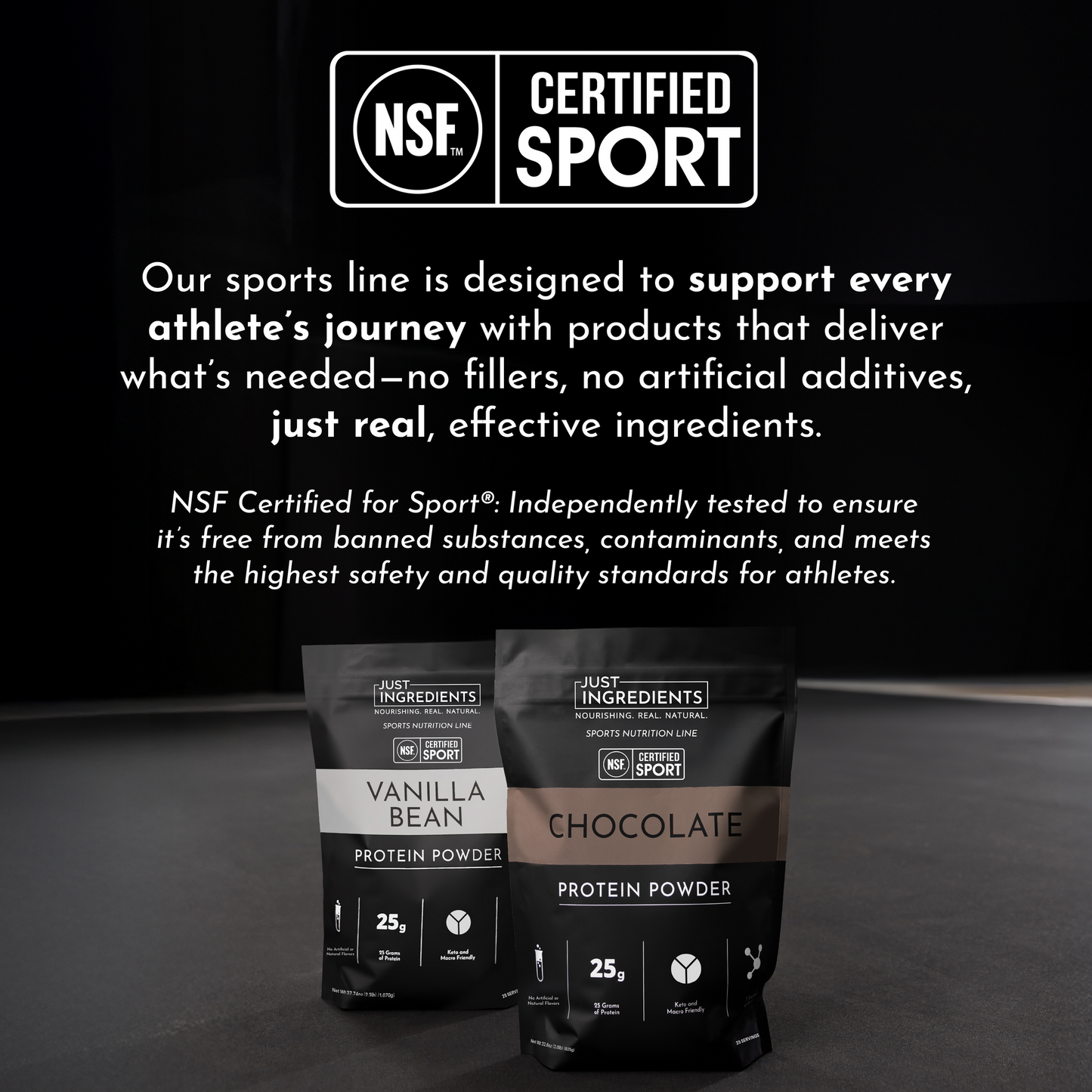 JUST INGREDIENTS Protein Powder, 20 Servings, Supports Muscle Recovery & Energy*
