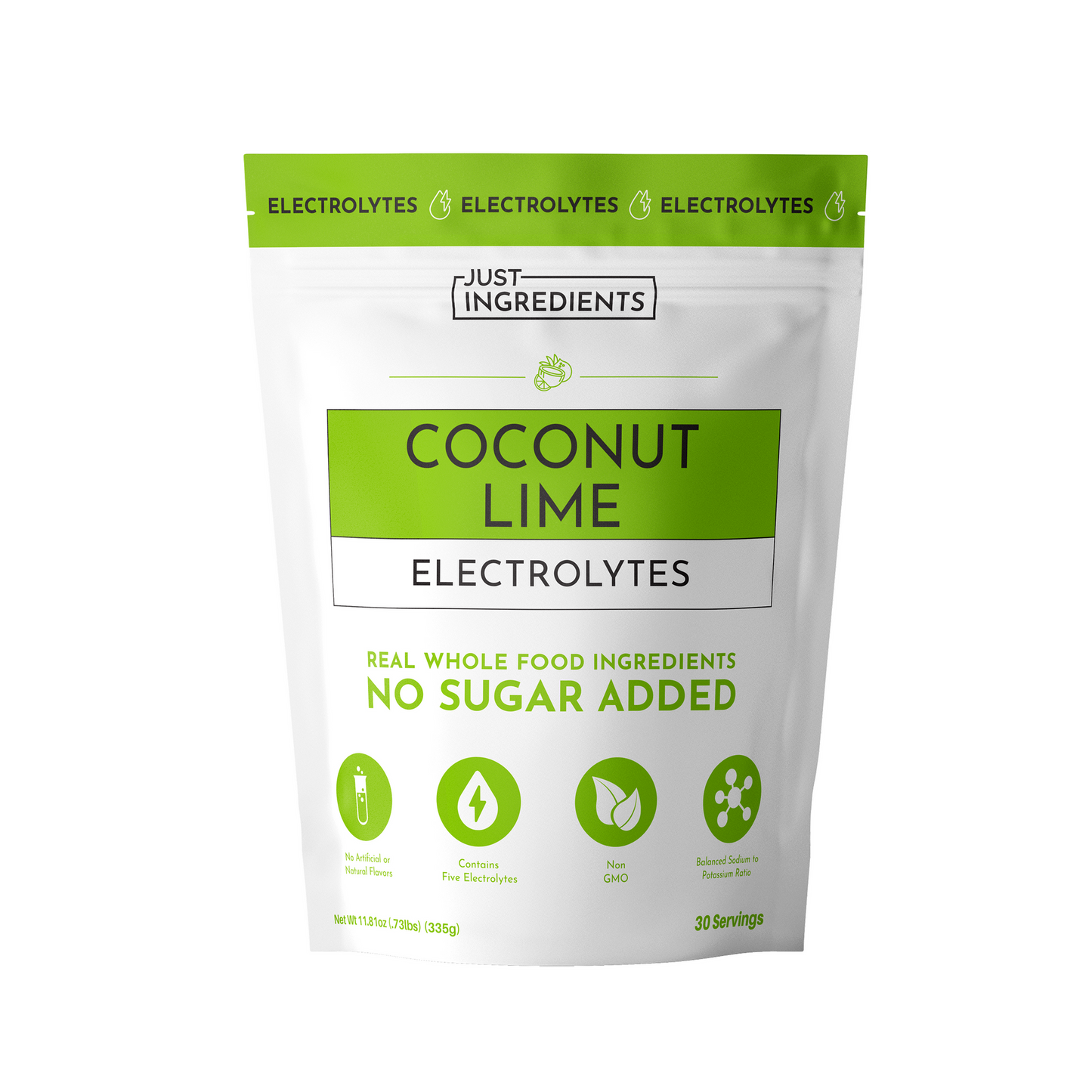JUST INGREDIENTS Electrolytes  Hydration Powder  10 Stick Packets