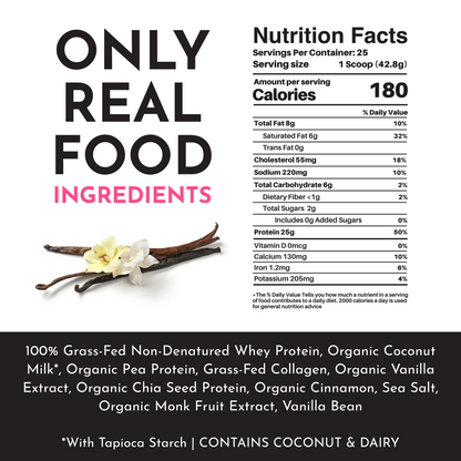 JUST INGREDIENTS Protein Powder, 20 Servings, Supports Muscle Recovery & Energy*