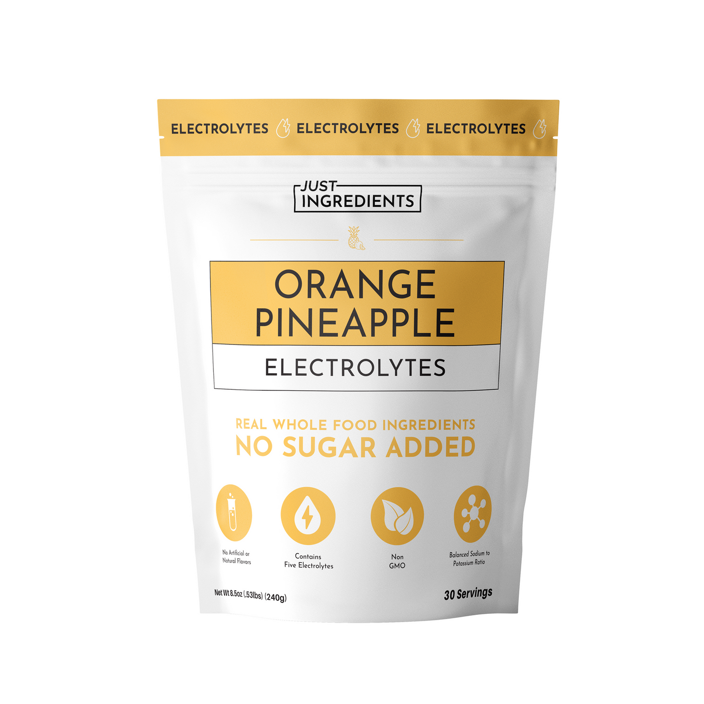 JUST INGREDIENTS Electrolytes  Hydration Powder  10 Stick Packets