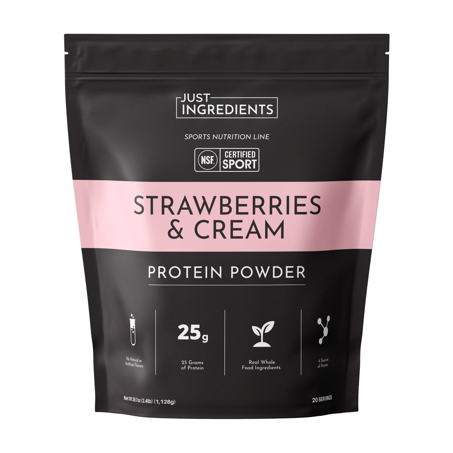 JUST INGREDIENTS Protein Powder, 20 Servings, Supports Muscle Recovery & Energy*