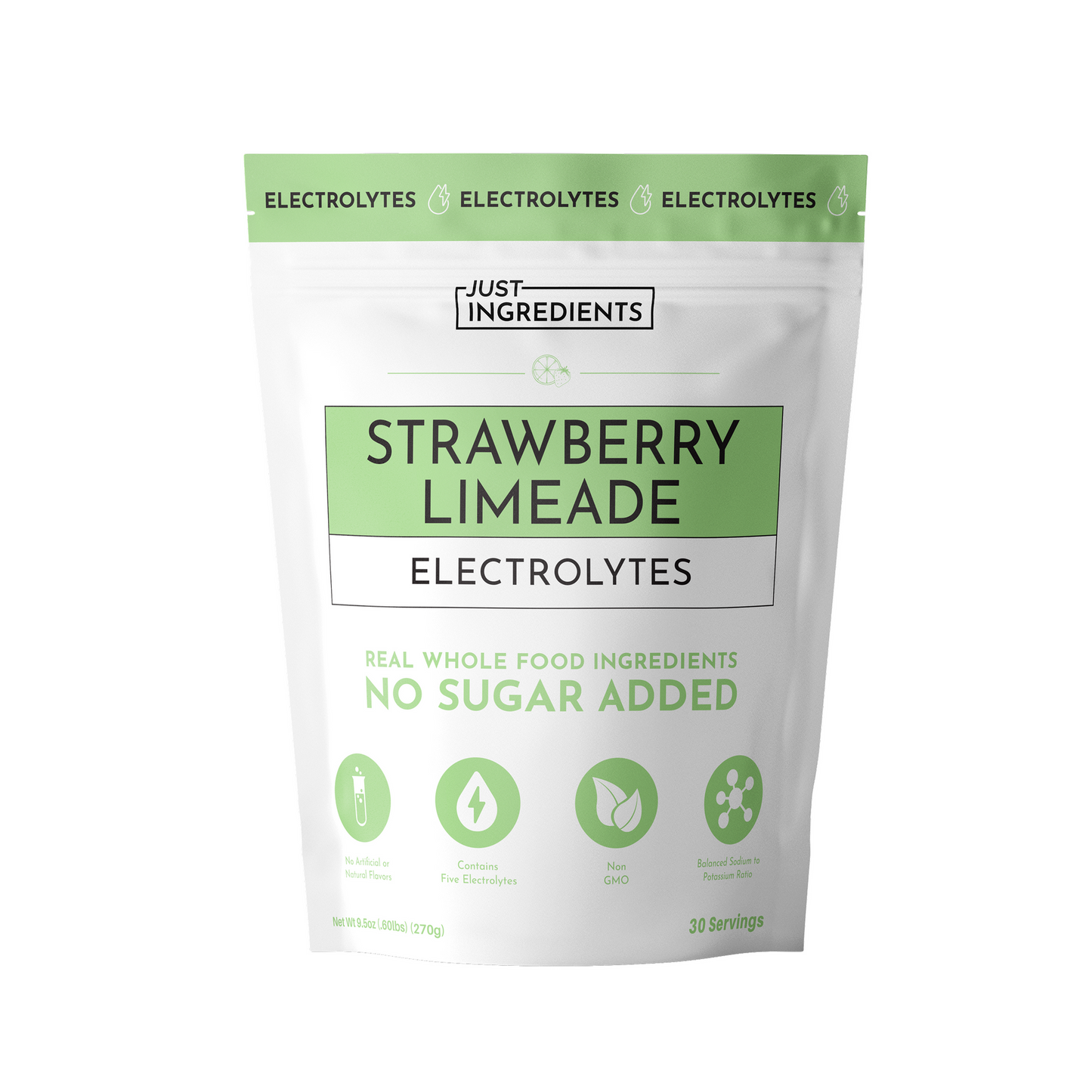 JUST INGREDIENTS Electrolytes  Hydration Powder  10 Stick Packets