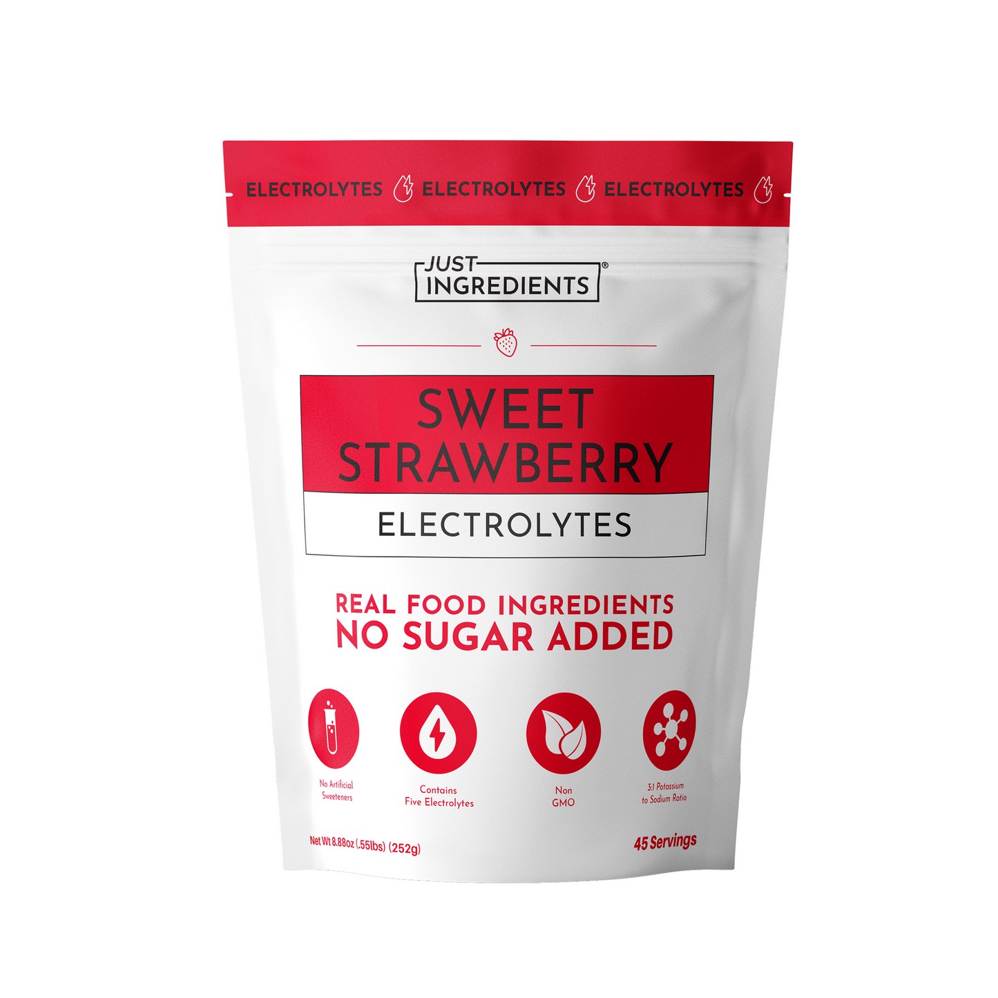JUST INGREDIENTS Electrolytes  Hydration Powder  10 Stick Packets